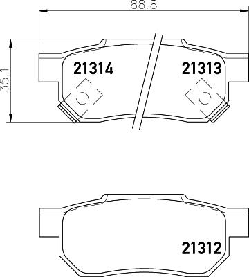 DON PCP1337 - Set placute frana,frana disc aaoparts.ro