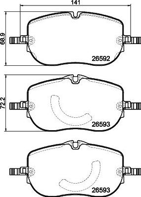 DON PCP2072 - Set placute frana,frana disc aaoparts.ro