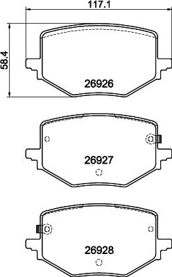 DON PCP2304 - Set placute frana,frana disc aaoparts.ro