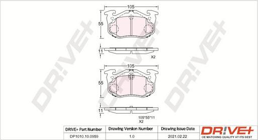 Dr!ve+ DP1010.10.0959 - Set placute frana,frana disc aaoparts.ro