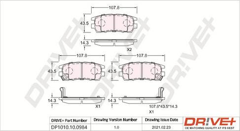 Dr!ve+ DP1010.10.0984 - Set placute frana,frana disc aaoparts.ro