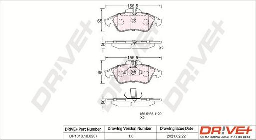 Dr!ve+ DP1010.10.0987 - Set placute frana,frana disc aaoparts.ro