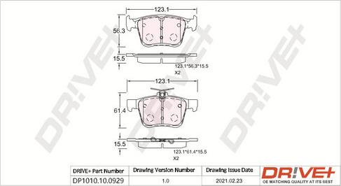 Dr!ve+ DP1010.10.0929 - Set placute frana,frana disc aaoparts.ro