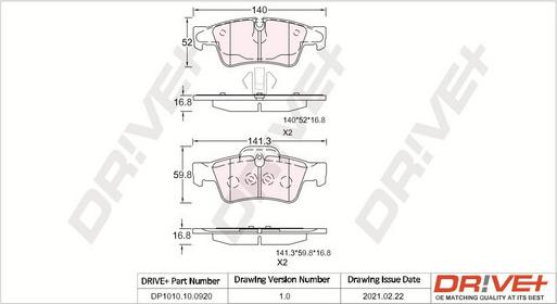 Dr!ve+ DP1010.10.0920 - Set placute frana,frana disc aaoparts.ro