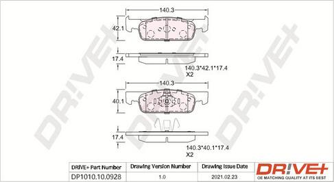 Dr!ve+ DP1010.10.0928 - Set placute frana,frana disc aaoparts.ro