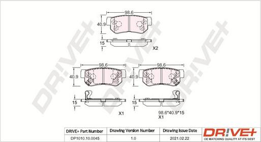 Dr!ve+ DP1010.10.0045 - Set placute frana,frana disc aaoparts.ro