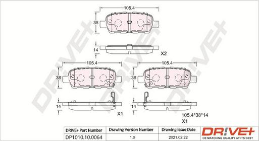 Dr!ve+ DP1010.10.0064 - Set placute frana,frana disc aaoparts.ro