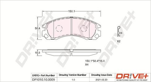 Dr!ve+ DP1010.10.0009 - Set placute frana,frana disc aaoparts.ro