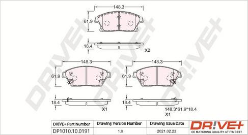 Dr!ve+ DP1010.10.0191 - Set placute frana,frana disc aaoparts.ro