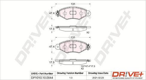 Dr!ve+ DP1010.10.0844 - Set placute frana,frana disc aaoparts.ro