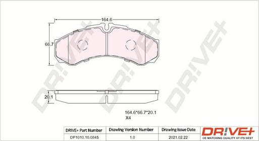 Dr!ve+ DP1010.10.0845 - Set placute frana,frana disc aaoparts.ro