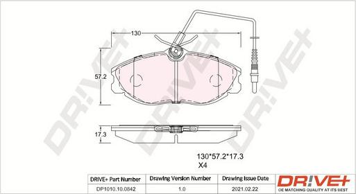 Dr!ve+ DP1010.10.0842 - Set placute frana,frana disc aaoparts.ro