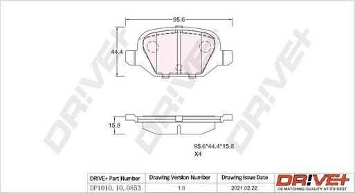 Dr!ve+ DP1010.10.0853 - Set placute frana,frana disc aaoparts.ro