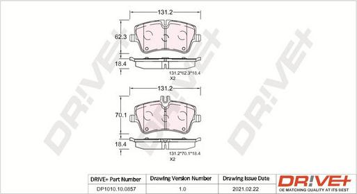 Dr!ve+ DP1010.10.0857 - Set placute frana,frana disc aaoparts.ro