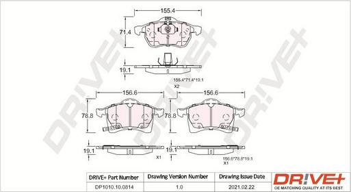 Dr!ve+ DP1010.10.0814 - Set placute frana,frana disc aaoparts.ro