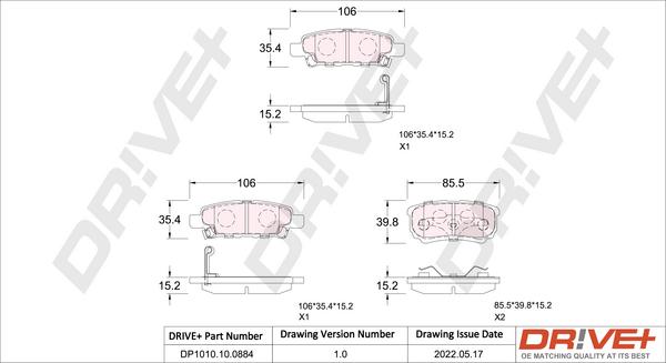 Dr!ve+ DP1010.10.0884 - Set placute frana,frana disc aaoparts.ro