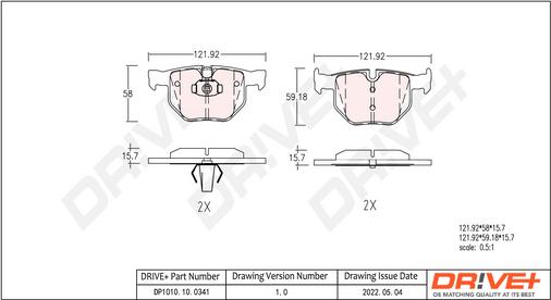 Dr!ve+ DP1010.10.0341 - Set placute frana,frana disc aaoparts.ro