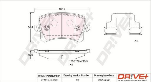 Dr!ve+ DP1010.10.0760 - Set placute frana,frana disc aaoparts.ro