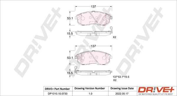 Dr!ve+ DP1010.10.0730 - Set placute frana,frana disc aaoparts.ro