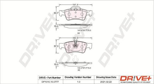 Dr!ve+ DP1010.10.0777 - Set placute frana,frana disc aaoparts.ro