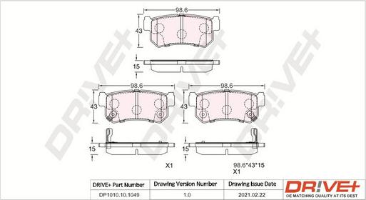 Dr!ve+ DP1010.10.1049 - Set placute frana,frana disc aaoparts.ro