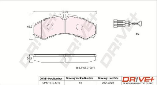 Dr!ve+ DP1010.10.1046 - Set placute frana,frana disc aaoparts.ro