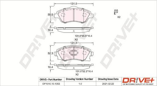 Dr!ve+ DP1010.10.1053 - Set placute frana,frana disc aaoparts.ro