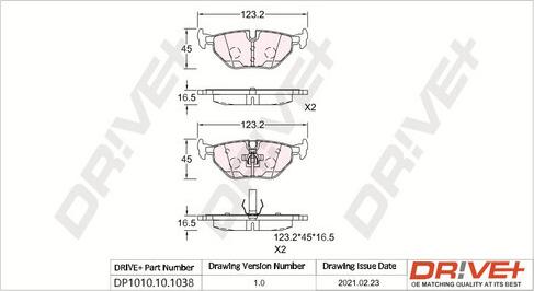 Dr!ve+ DP1010.10.1038 - Set placute frana,frana disc aaoparts.ro