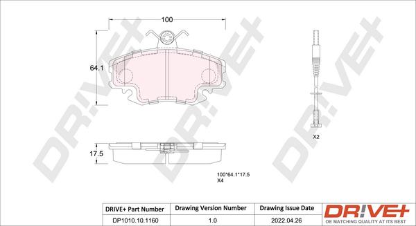 Dr!ve+ DP1010.10.1160 - Set placute frana,frana disc aaoparts.ro