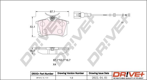 Dr!ve+ DP1010.10.1121 - Set placute frana,frana disc aaoparts.ro