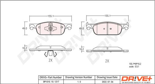 Dr!ve+ DP1010.10.1217 - Set placute frana,frana disc aaoparts.ro