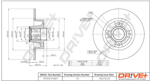 Dr!ve+ DP1010.11.0921 - Disc frana aaoparts.ro