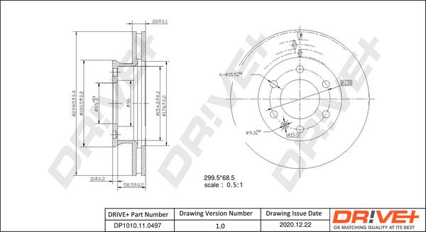 Dr!ve+ DP1010.11.0497 - Disc frana aaoparts.ro