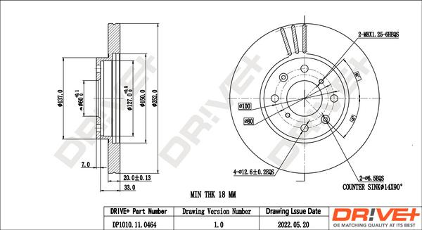 Dr!ve+ DP1010.11.0464 - Disc frana aaoparts.ro