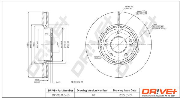 Dr!ve+ DP1010.11.0460 - Disc frana aaoparts.ro