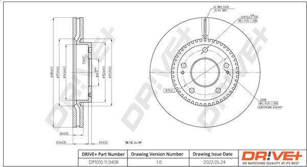 Dr!ve+ DP1010.11.0408 - Disc frana aaoparts.ro