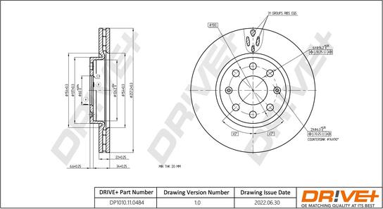 Dr!ve+ DP1010.11.0484 - Disc frana aaoparts.ro