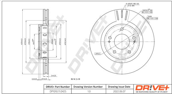 Dr!ve+ DP1010.11.0425 - Disc frana aaoparts.ro