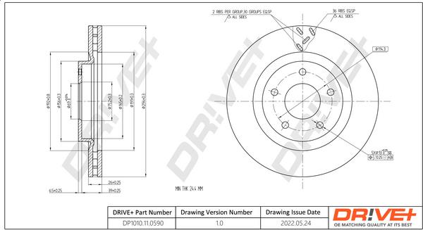 Dr!ve+ DP1010.11.0590 - Disc frana aaoparts.ro