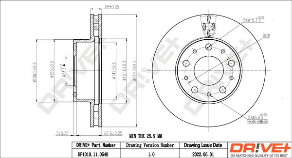 Dr!ve+ DP1010.11.0548 - Disc frana aaoparts.ro