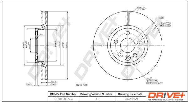 Dr!ve+ DP1010.11.0504 - Disc frana aaoparts.ro