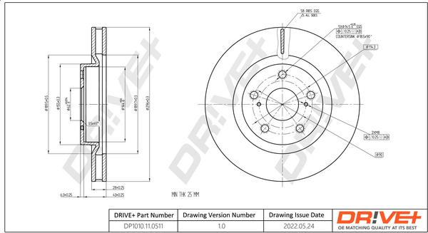 Dr!ve+ DP1010.11.0511 - Disc frana aaoparts.ro