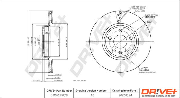 Dr!ve+ DP1010.11.0619 - Disc frana aaoparts.ro