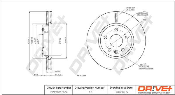 Dr!ve+ DP1010.11.0624 - Disc frana aaoparts.ro