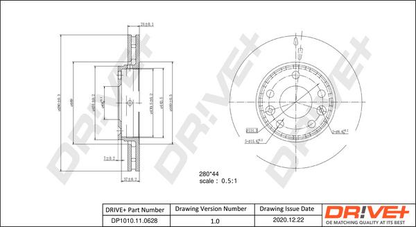 Dr!ve+ DP1010.11.0628 - Disc frana aaoparts.ro