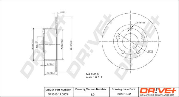 Dr!ve+ DP1010.11.0053 - Disc frana aaoparts.ro