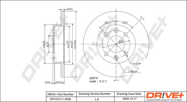 Dr!ve+ DP1010.11.0009 - Disc frana aaoparts.ro