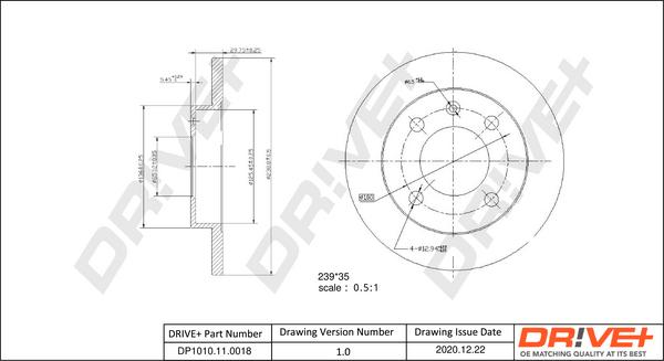 Dr!ve+ DP1010.11.0018 - Disc frana aaoparts.ro