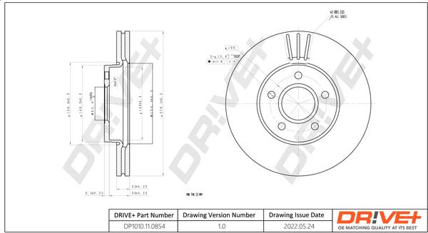 Dr!ve+ DP1010.11.0854 - Disc frana aaoparts.ro