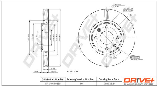 Dr!ve+ DP1010.11.0850 - Disc frana aaoparts.ro